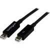 StarTech.com 1m / 3.3ft Thunderbolt Cable – Compatible with Your Thunderbolt 1 and 2 / Mini DisplayPort Devices (TBOLTMM1MW)(Black)