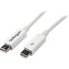 StarTech.com 1m / 3.3ft Thunderbolt Cable – Compatible with Your Thunderbolt 1 and 2 / Mini DisplayPort Devices (TBOLTMM1MW)(White)