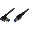 StarTech.com 1m Black SuperSpeed USB 3.0 Cable – Right Angle A to B – 3 ft USB 3 Cable – Right Angle USB 3.0 A (M) to USB 3.0 B (M) (USB3SAB1MRA)(10 ft / 3m)