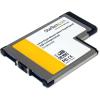 StarTech.com 2 Port Flush Mount ExpressCard 54mm SuperSpeed (5Gbps) USB 3.0 Card Adapter with UASP – Dual Port Laptop ExpressCard USB 3 Controller, TAA (ECUSB3S254F)(Flush Mount)