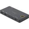 StarTech.com 2 Port Hybrid USB-A + HDMI & USB-C KVM Switch – Single 4K 60Hz HDMI 2.0 Monitor – Compact Desktop and/or Laptop HDMI KVM Switch – USB Bus Powered – Thunderbolt 3 Compatible, TAA