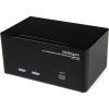 StarTech.com 2 Port Triple Monitor DVI USB KVM Switch with Audio & USB 2.0 Hub – Multi Monitor KVM – Dual Port KVM Switch (SV231TDVIUA),Black(2 Port)