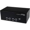 StarTech.com 2 Port Triple Monitor DVI USB KVM Switch with Audio & USB 2.0 Hub – Multi Monitor KVM – Dual Port KVM Switch (SV231TDVIUA),Black(4 Port)