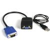 StarTech.com 2 Port VGA Video Splitter – USB Powered – 2048×1536 – VGA Video Monitor Splitter Dual Port (ST122LE) Black(2 Port (USB Powered))