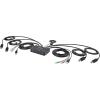 StarTech.com 2-Port Dual-Monitor DisplayPort Cable KVM Switch, 4K 60Hz, Compact KVM with 5ft/1.5m USB-A/DisplayPort/Audio Integrated Cables, Bus Powered, Remote/Hotkey Switching (C2-DD46-UA2-CBL-KVM)