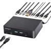 StarTech.com 2-Port USB-C KVM Switch, Single 4K 60Hz DisplayPort Monitor, 3.5mm Audio, 6X USB Hub Ports, Hot Key Switching, Thunderbolt 3/4 Compatible, TAA (SV231DPUCA)