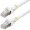 StarTech.com 2ft CAT6a Ethernet Cable – Low Smoke Zero Halogen (LSZH) – 10 Gigabit 500MHz 100W PoE RJ45 S/FTP Blue Network Patch Cord Snagless w/Strain Relief (NLBL-2F-CAT6A-PATCH)(White)