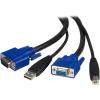 StarTech.com 2-in-1 Universal USB KVM Cable – Video / USB cable – HD-15 (VGA), USB Type B (M) to USB, HD-15 (VGA) – 15 ft – SVUSB2N1_15, Black(10 ft)