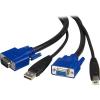 StarTech.com 2-in-1 Universal USB KVM Cable – Video / USB cable – HD-15 (VGA), USB Type B (M) to USB, HD-15 (VGA) – 15 ft – SVUSB2N1_15, Black(15 ft)