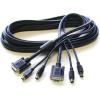 StarTech.com 2-in-1 Universal USB KVM Cable – Video / USB cable – HD-15 (VGA), USB Type B (M) to USB, HD-15 (VGA) – 15 ft – SVUSB2N1_15, Black(6 ft)