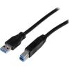 StarTech.com 2m 6 ft Certified SuperSpeed USB 3.0 A to B Cable Cord – USB 3 Cable – 1x USB 3.0 A (M), 1x USB 3.0 B (M) – 2 meter, Black (USB3CAB2M)