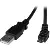 StarTech.com 2m Cord – A to Down Angle Micro B – Down Angled Micro USB Cable – 1x USB A (M), 1x USB Micro B (M) – Black (USBAUB2MD), 2m / 6 Feet(2m / 6 feet)