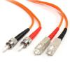 StarTech.com 2m Fiber Optic Cable – Multimode Duplex 62.5/125 LSZH Fiber Jumper Cord – LC/ST(ST-SC)