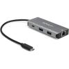 StarTech.com 3 Port USB C Hub with Gigabit Ethernet RJ45 GbE Port – 2X USB-A, 1x USB-C – SuperSpeed 10Gbps USB 3.2 Gen 2 Type C Hub Adapter – USB Bus Powered – Aluminum – Works w/TB3, TAA