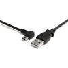 StarTech.com 3 ft. (0.9 m) Right Angle USB to Mini USB Cable – USB 2.0 A to Right Angle Mini B – Black – Mini USB Cable (USB2HABM3RA)(3 ft / 1m)