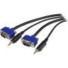 StarTech.com 30 ft Coax High Resolution Monitor VGA Cable with Audio HD15 M/M (MXTHQMM30A)(6 ft)