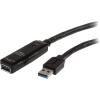 StarTech.com 32.8 ft Active USB 3.0 (5Gbps) Extension Cable with AC Power Adapter – Shielded – Male to Female USB 3.2 Gen1 Type A Extender, TAA (USB3AAEXT10M)(32.8 ft)