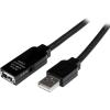 StarTech.com 32.8 ft Active USB 3.0 (5Gbps) Extension Cable with AC Power Adapter – Shielded – Male to Female USB 3.2 Gen1 Type A Extender, TAA (USB3AAEXT10M)(49.2 ft)