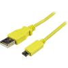 StarTech.com 3.3 ft. (1 m) USB to Micro USB Cable – USB 2.0 A to Micro B – White – Micro USB Cable (USBPAUB1MW)(Yellow)