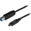 StarTech.com 3.3ft (1m) USB-B to USB-C Cable, USB 10Gbps, Data Cord, USB 3.2 Gen 2, USB-C Data Transfer Cable