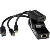 StarTech.com 3-in-1 Accessory Kit for Surface and Surface Pro 4 – mDP to HDMI / VGA – USB 3.0 GbE – Works with Surface Pro 3 and Surface 3 (MSTP3MDPUGBK),Black