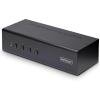 StarTech.com 4-Port Dual-Monitor DisplayPort KVM Switch, 4K 60Hz, 2X USB 5Gbps Hub Ports, 2X USB 2.0 HID Ports, Hotkey and Push-Button Switching, TAA Compliant (P4DD46A2-KVM-SWITCH)