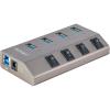 StarTech.com 4-Port Self-Powered USB-C Hub with Individual On/Off Switches, USB 3.0 5Gbps Expansion Hub w/Power Supply, Desktop/Laptop USB-C to USB-A Hub, USB Type C Hub w/BC 1.2 (5G4AIBS-USB-HUB-NA)
