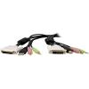 StarTech.com 4-in-1 USB DVI KVM Cable – Keyboard / video / mouse / audio extender – 4 pin USB Type A, mini-phone stereo 3.5 mm , DVI-I (USBDVI4N1A10)(6 ft | DVI-D)