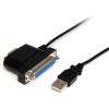 StarTech.com 6 ft / 2m USB to DB25 Parallel Printer Adapter Cable – 2 Meter USB to IEEE-1284 Printer Cable – USB A to DB25 M/F (ICUSB1284D25)(USB to Serial (DB9) or Parallel (DB25))