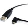 StarTech.com 6 ft. (1.8 m) USB to Micro USB Cable – USB 2.0 A to Left Angle Micro B – Black – Micro USB Cable (UUSBHAUB6LA)