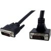 StarTech.com 6 ft 90 Degree Down Angled Dual Link DVI-D Monitor Cable M/M – Male to Male 25 pin DVI-D Video Cable Black 6 Feet – 2560×1600 (DVIDDMMBA6)(Up Angled)