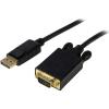 StarTech.com 6 ft DisplayPort to VGA Adapter Cable – DP to VGA Video Converter – Active DisplayPort to VGA Cable for PC 1920×1200 – Black(10 ft / 3 m)