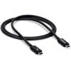 StarTech.com 6.6ft (2m) Passive Thunderbolt 3 Cable, 20Gbps, 100W PD, 4K Video, Thunderbolt Cable, Compatible with USB4/DP Alt Mode, Thunderbolt 4, USB 3.2/Type-C (TBLT3MM2MW)(3ft)