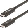 StarTech.com 6ft (2m) Active Thunderbolt 4 Cable – 40Gbps – 100W PD – 4K/8K Video – Thunderbolt Cable – Compatible w/USB4/DP Alt Mode, Thunderbolt 3, USB 3.2/Type-C (A40G2MB-TB4-CABLE)(2m / 6ft)