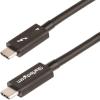 StarTech.com 6ft (2m) Active Thunderbolt 4 Cable – 40Gbps – 100W PD – 4K/8K Video – Thunderbolt Cable – Compatible w/USB4/DP Alt Mode, Thunderbolt 3, USB 3.2/Type-C (A40G2MB-TB4-CABLE)(1m / 3ft)