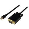StarTech.com 6ft Mini DisplayPort to VGA Cable – Active – 1920×1200 – mDP to VGA Adapter Cable for Your Computer Monitor (MDP2VGAMM6B) Black(10 ft)