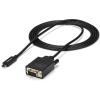 StarTech.com 6ft/2m USB C to VGA Cable – 1920×1200/1080p USB Type C to VGA Video Active Adapter Cable – Thunderbolt 3 Compatible – Laptop to VGA Monitor/Projector – DP Alt Mode HBR2 (CDP2VGAMM2MB)(6.6 feet)