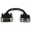 StarTech.com 8in DVI to VGA Cable Adapter – DVI-I Male to VGA Female Dongle Adapter (DVIVGAMF8IN)