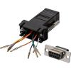 StarTech.com DB9 to RJ45 Modular Adapter – F/F – Serial adapter – DB-9 (F) to RJ-45 (F) – GC98FF, Black(1 Count (Pack of 1))