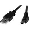 StarTech.com Down Angle Mini USB Cable – 2m – Black – USB A to Mini USB B – USB to Mini USB Cable – Mini USB Charger – USB A to Mini B (USBAMB2MD)(3 ft / 1m)
