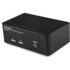 StarTech.com Dual Monitor DisplayPort KVM Switch – 2 Port – USB 2.0 Hub – Audio and Microphone – DP KVM Switch , TAA (SV231DPDDUA)(2 Port)