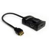 StarTech.com HDMI Splitter 1 In 2 Out – 1080p – 2 Port – USB-Powered – HDMI Multi Port – HDMI Audio Splitter (ST122HDMILE),Gray