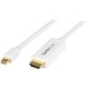 StarTech.com MDP2HDMM1MB Mini DisplayPort to HDMI Converter Cable, 3-Feet(White)