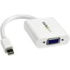 StarTech.com Mini DisplayPort to VGA Adapter – Active Mini DP to VGA Converter – 1080p Video – mDP or Thunderbolt 1/2 Mac/PC to VGA Monitor/Projector/Display – mDP 1.2 to VGA Dongle – White (MDP2VGAW)