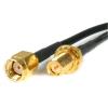 StarTech.com RP-SMA to SMA Wireless Antenna Adapter Cable – Antenna Cable – RP-SMA (M) to RP-SMA (F) – 10 ft – Black – RPSMA10MF