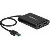 StarTech.com USB 3.0 to Dual DisplayPort Adapter 4K 60Hz, DisplayLink Certified, Video Converter with External Graphics Card – Mac & PC (USB32DP24K60), Black(Dual 4K 60Hz)