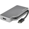 StarTech.com USB C Multiport Video Adapter w/ HDMI, VGA, Mini DisplayPort or DVI – USB Type C Monitor Adapter to HDMI 2.0 or mDP 1.2 (4K 60Hz) – VGA or DVI (1080p) – Space Gray Aluminum (CDPVDHDMDP2G)