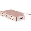 StarTech.com USB C Multiport Video Adapter with HDMI, VGA, Mini DisplayPort or DVI – USB Type C Monitor Adapter to HDMI 1.4 or mDP 1.2 (4K) – VGA or DVI (1080p) – Space Gray Aluminum (CDPVDHDMDPSG)(Rose Gold)