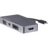 StarTech.com USB C Multiport Video Adapter with HDMI, VGA, Mini DisplayPort or DVI – USB Type C Monitor Adapter to HDMI 1.4 or mDP 1.2 (4K) – VGA or DVI (1080p) – Space Gray Aluminum (CDPVDHDMDPSG)(Space Grey)