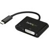 StarTech.com USB C to DVI Adapter with Power Delivery – 1080p USB Type-C to DVI-D Single Link Video Display Converter w/ Charging – 60W PD Pass-Through – Thunderbolt 3 Compatible – Black (CDP2DVIUCP)